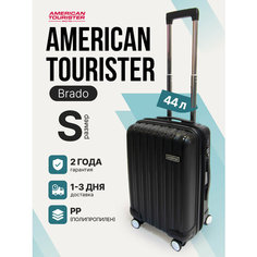 Чемодан American Tourister, 44 л, размер S, черный