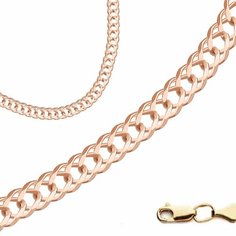 Браслет LINEA, красное золото, 585 проба, длина 21 см., золотой