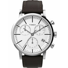 Наручные часы TIMEX, белый/коричневый