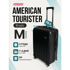 Чемодан American Tourister, 73 л, размер M, черный