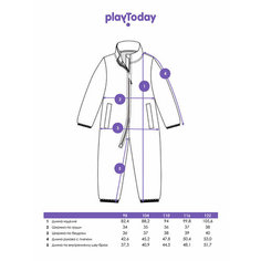 Комбинезон playToday Осень-зима 2023, размер 110, черный