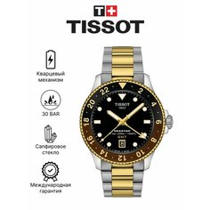 Наручные часы TISSOT, серебристый/золотистый/черный