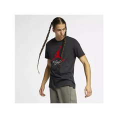 Футболка NIKE JUMPMAN FLIGHT HBR TEE, 1 шт., размер 50-52, черный/красный