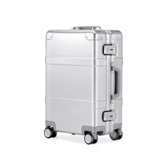 Чемодан-самокат NINETYGO Metal Luggage, 58 л, размер 24", серебристый