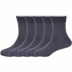 Носки RuSocks Базовая коллекция, 5 пар, размер 16-18, темно-серый