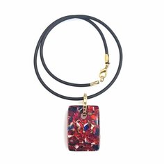Подвеска arte di murano, муранское стекло, белый, синий, красный, бордовый