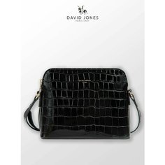 Сумка кросс-боди DAVID JONES, фактура под рептилию, черный