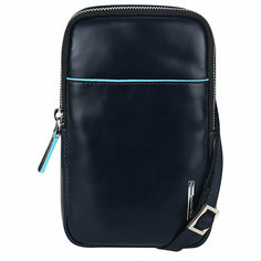 Сумка мессенджер PIQUADRO Blue Square, фактура гладкая, синий