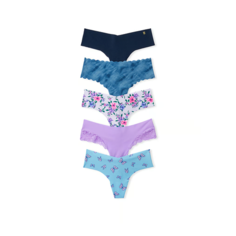 Трусы Victorias Secret, комплект из 5 шт., размер XS, мультиколор