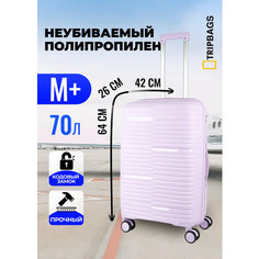 Чемодан , 70 л, размер M+, сиреневый Tripbags