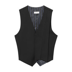 Жилет Chernim Cherno Черный жилет-галстук, размер S, черный