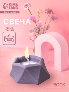 Свеча шестиугольная, 6×6×3 см, соевый воск No Brand