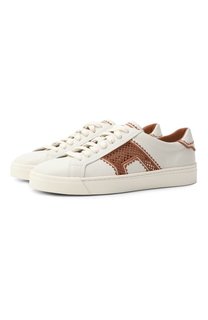 Кожаные кеды Santoni