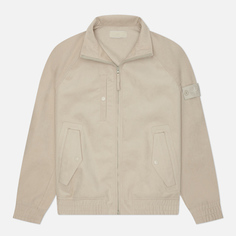 Мужская куртка ветровка Stone Island Alcantara Ghost, цвет бежевый, размер M