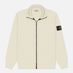 Мужской свитер Stone Island Ribbed Soft Zip Cardigan, цвет бежевый, размер M