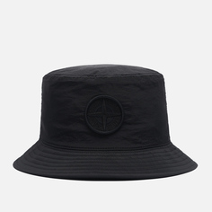 Панама Stone Island Nylon Metal In Econyl Logo Embroidery, цвет чёрный, размер L
