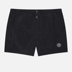 Мужские шорты Stone Island Nylon Metal In Econyl Slim, цвет чёрный, размер S