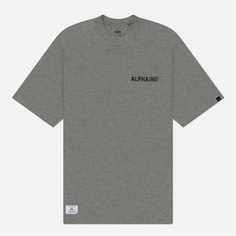 Мужская футболка Alpha Industries Uniform Alpha Ind, цвет серый, размер S