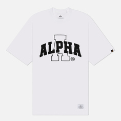 Мужская футболка Alpha Industries Uniform Uni, цвет белый, размер M
