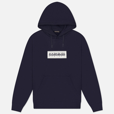 Мужская толстовка Napapijri Box Logo Hoodie, цвет синий, размер S