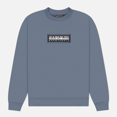 Мужская толстовка Napapijri Box Logo Crew Neck, цвет серый, размер S