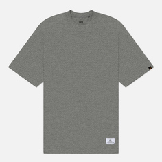 Мужская футболка Alpha Industries Essential Relaxed, цвет серый, размер S