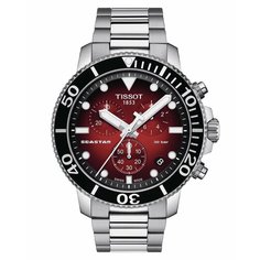 Наручные часы TISSOT T-Sport, серебристый/красный