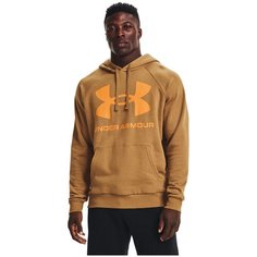 Худи спортивное Under Armour Rival Fleece Big Logo Hoodie, размер LG, , коричневый/оранжевый