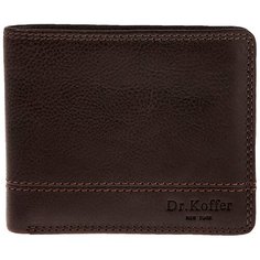 Портмоне Dr.Koffer, фактура гладкая, коричневый