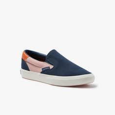 Слипоны LACOSTE, размер 11, , синий/розовый