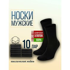 Носки , комплект, 10 пар, размер 31 (45-46), черный Milan Tex