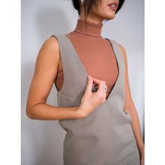 Платье Carolina shop, размер 52, коричневый
