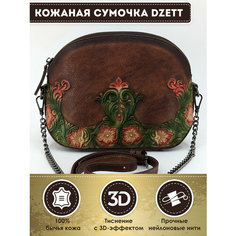 Сумка кросс-боди Dzett, зеленый, желтый, красный, коричневый