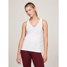 Майка спортивная TOMMY HILFIGER ESS FLAG SLIM TANK, размер M, белый