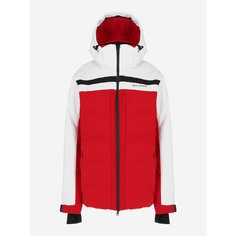 Пуховик GLISSADE Mens Faux Down jacket, размер 54, белый-красный