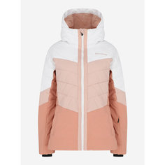 Пуховик GLISSADE Womens Faux Down Jacket, размер 50, бежевый/белый