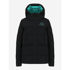 Пуховик GLISSADE Womens Faux Down Jacket, размер 46, черный