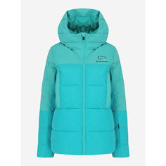 Пуховик GLISSADE Womens Faux Down Jacket, размер 42, бирюзовый