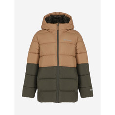 Пуховик OUTVENTURE Travel Boys Faux Down Jacket, размер 146/152, бежевый/коричневый