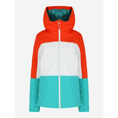 Куртка GLISSADE Womens Padded Jacket, размер 48, оранжевый/голубой