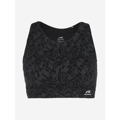 Топ спортивный ATHLEX Jacquard Bra, размер 44, черный
