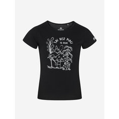 Футболка OUTVENTURE Essential Girls Short sleeve T-shirt, размер 158/164, черный
