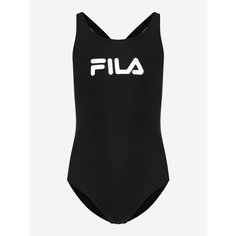 Купальник Fila Girls Basic Swimsuit, размер 140, черный