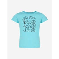 Футболка OUTVENTURE Essential Girls Short sleeve T-shirt, размер 122/128, бирюзовый