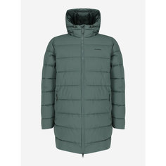 Пуховик Demix M D Basic Down long jacket, размер 60/62, болотный