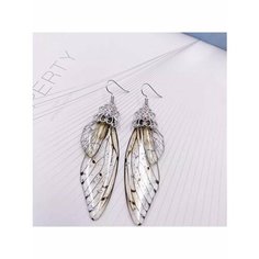 Серьги двусторонние, белый, коричневый, серый be Self True Jewel