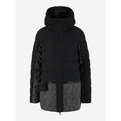 Пуховик GLISSADE Cortina Womens Down Jacket, размер 44, черный/серый