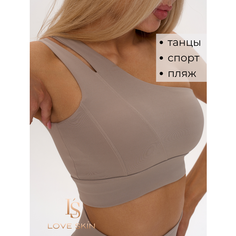 Кроп-топ Love Skin, размер L, бежевый