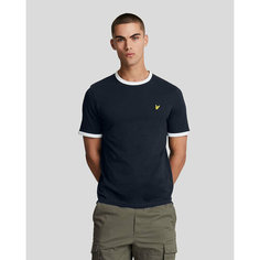 Футболка Lyle & Scott Ringer T-Shirt, размер M, синий, белый