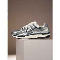 Кроссовки NIKE P-6000, полнота D, размер 9,5 US (27,5CM), серебристый